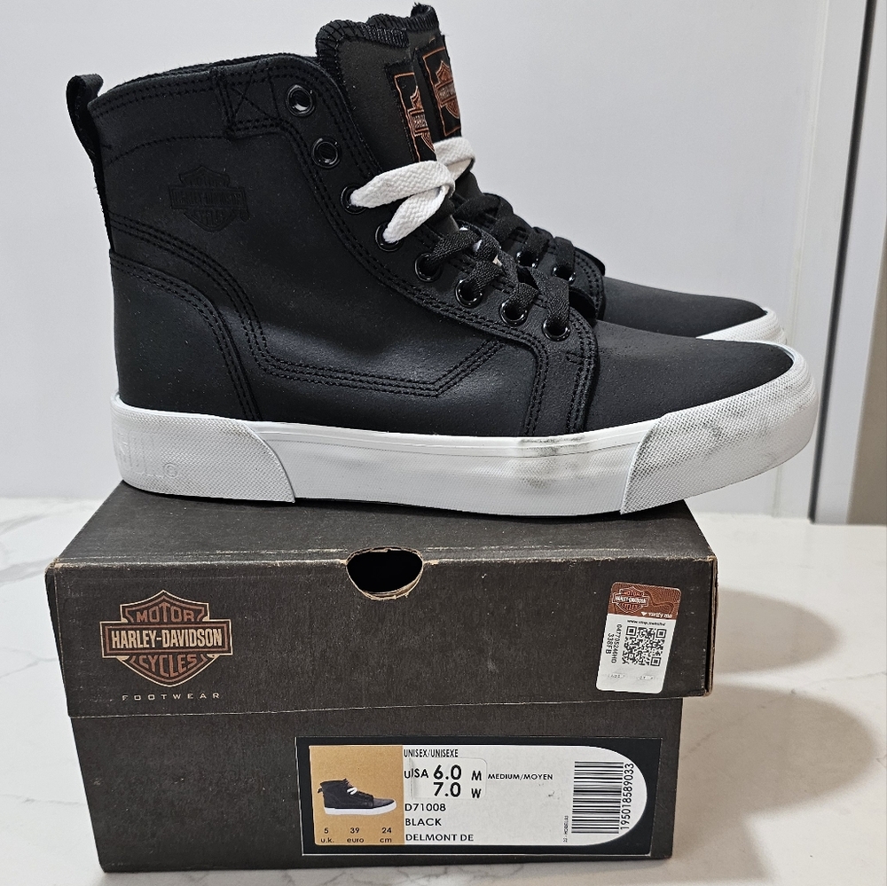 Harley-Davidson® Delmont Unisex Black, sneakers size 6M